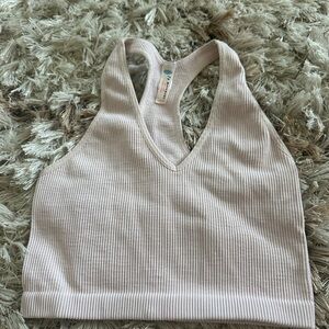 Women's Light Pink Ribbed Tank Top